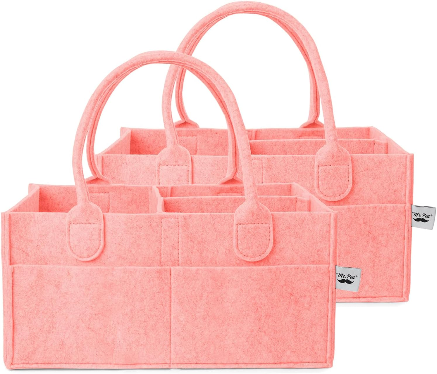 Mr. Pen- Baby Diaper Caddy Organizer, Car Caddy, Portable Organizer for Changing Table, Nursery, Pink Color image number 2