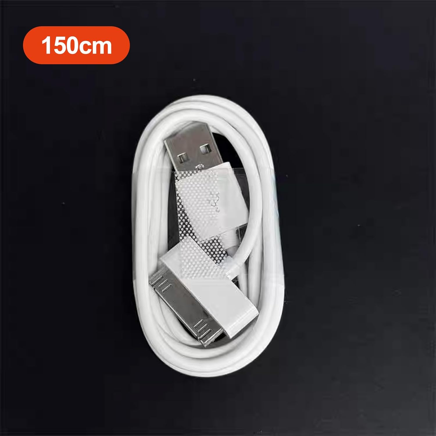 2Pcs Charger Cable, Fast Charging Charger, Cable Charging/Data Transfer, Applicable to 4/4S, 3G/3Gs, Ipad 3/2/1, Ipod Classic/Touch/Nano (White 1.5M Wire Length *2) image number 1