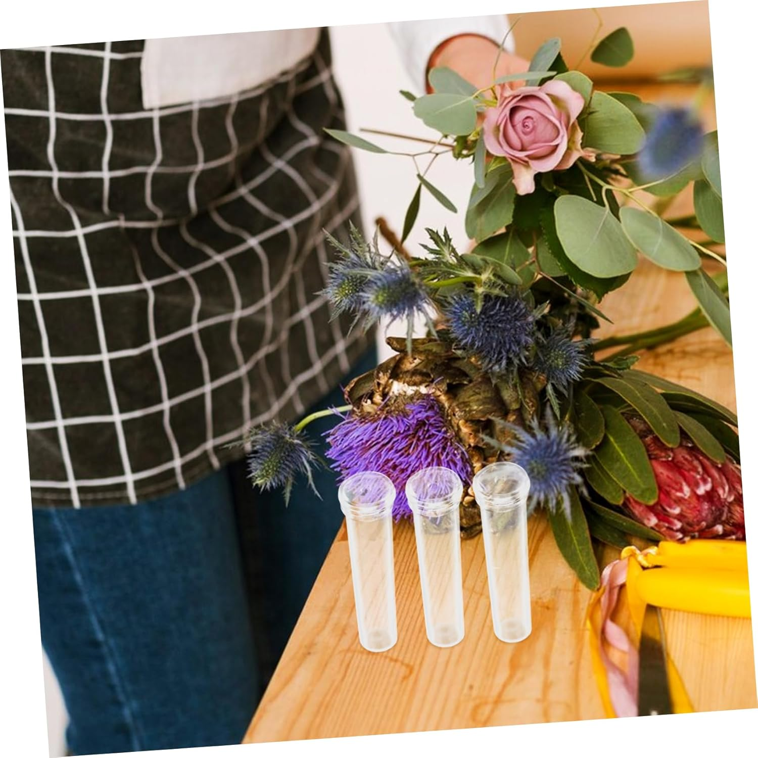 Water Container 200Pcs Plastic Nutrition Tube Long-Lasting Freshness Essential Florist Tool image number 5