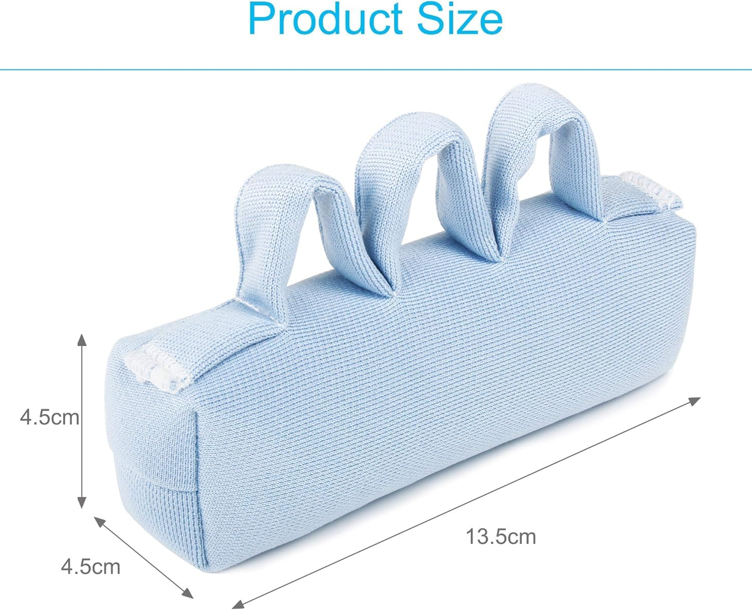 Finger Contracture Grips Cushion Finger Splitter Palm anti Flaw Ulcer Pad Hand Grab Bar for Elderly Care (Blue, One Size) image number 2