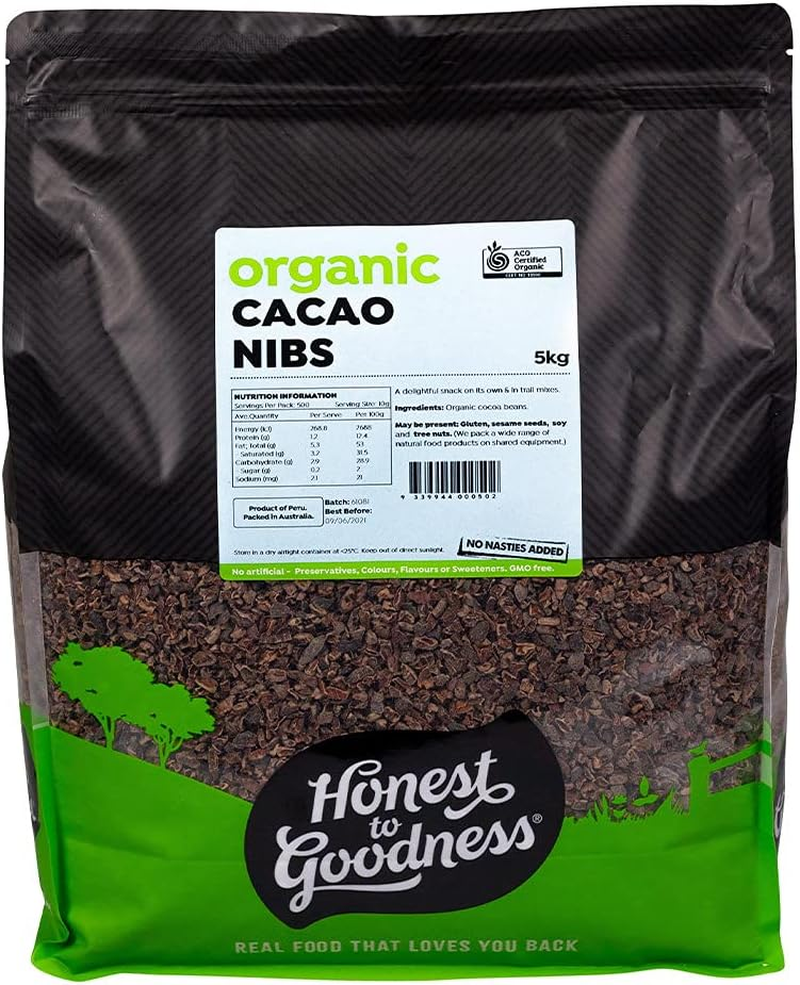 Honest to Goodness Organic Cacao Nibs, 5Kg image number 1