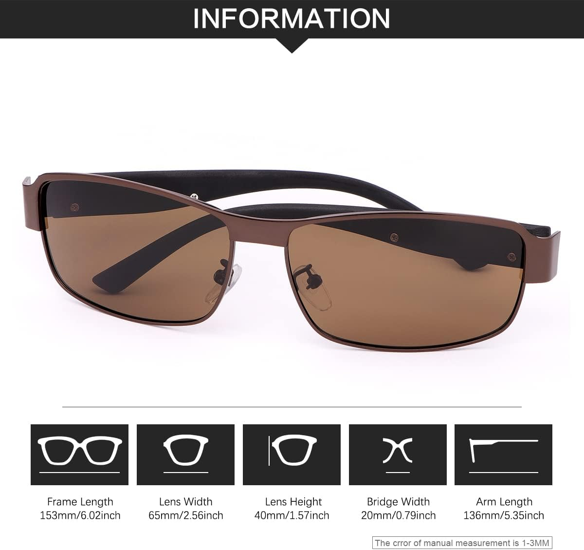 MIRYEA Polarized Sunglasses Mens UV400 Protection Lightweight Sun Glasses UV400 Protection, Sports, Fashion, Driving, Golf, Fishing, Outdoor image number 3