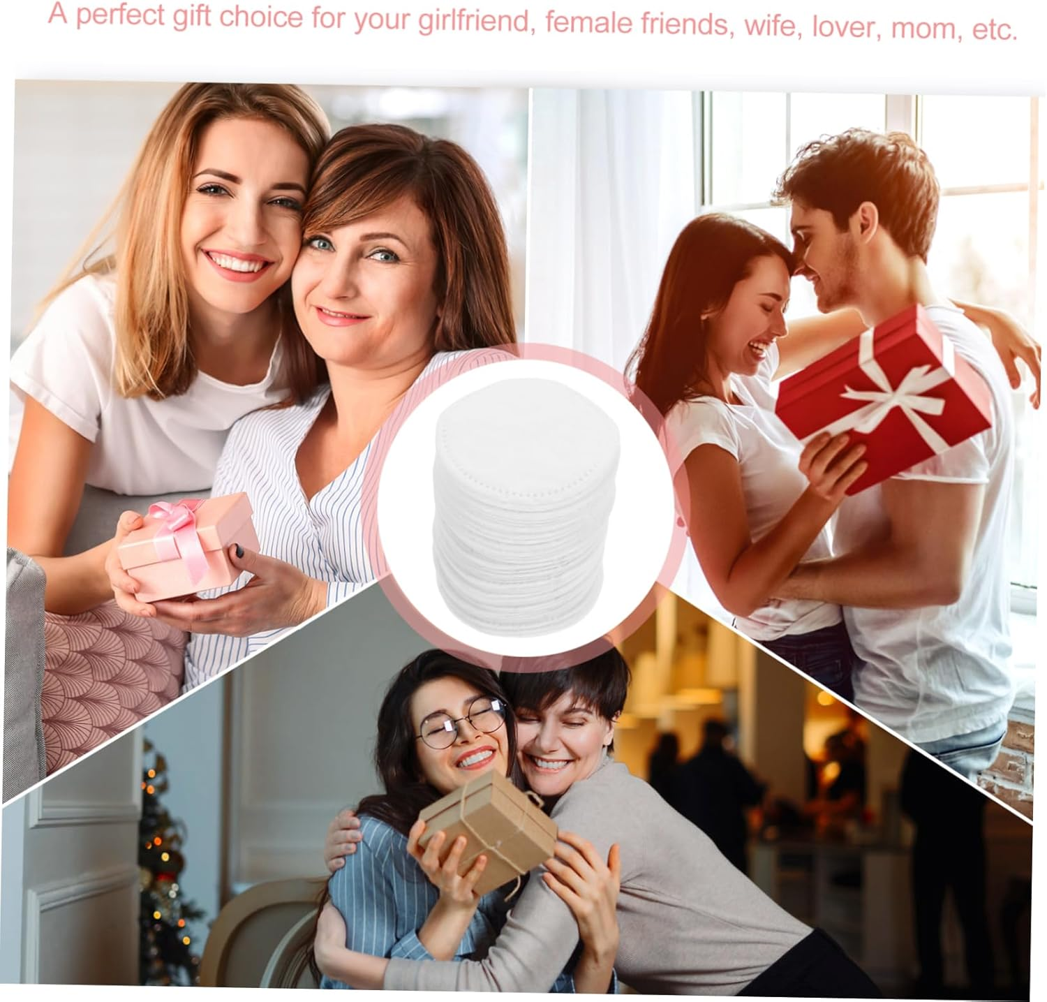 Beavorty 100Pcs 58Mm round Pure Cotton Makeup Remover Pads Disposable Facial Pads Soft Cotton Rounds for Women Face Cleaning and Exfoliating