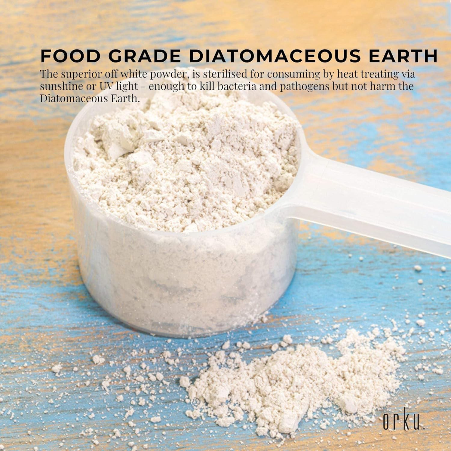 2Kg Organic Fine Diatomaceous Earth - Food Grade Fossil Shell Flour Powder