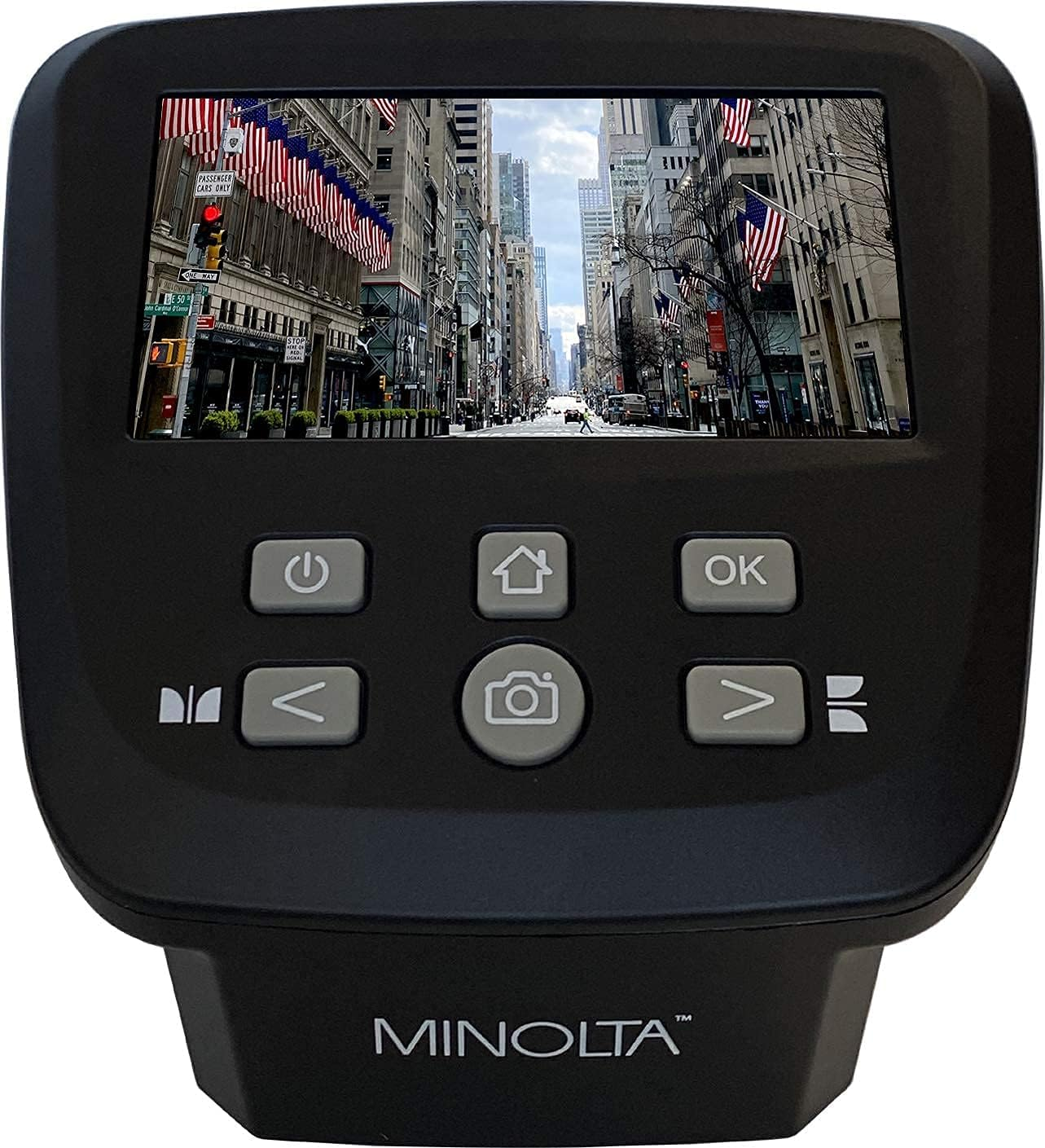 MINOLTA Film & Slide Scanner, Large 5" Screen, Convert Color & B&W 35Mm, 126, 110 Negative & Slides, Super 8 Films to High Res 22MP JPEG Digital Photos, 16GB SD Card, Worldwide AC Adapter (Black) image number 3