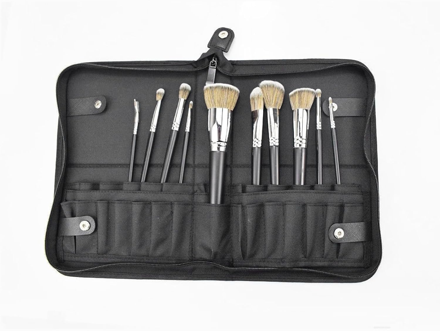 Makeup Brush Holder, Large Capacity Cosmetic Portable Organizer, Makeup Brush Organizer, Folding Cosmetic Storage Bags Pouch for Travel Easy Access Women image number 6