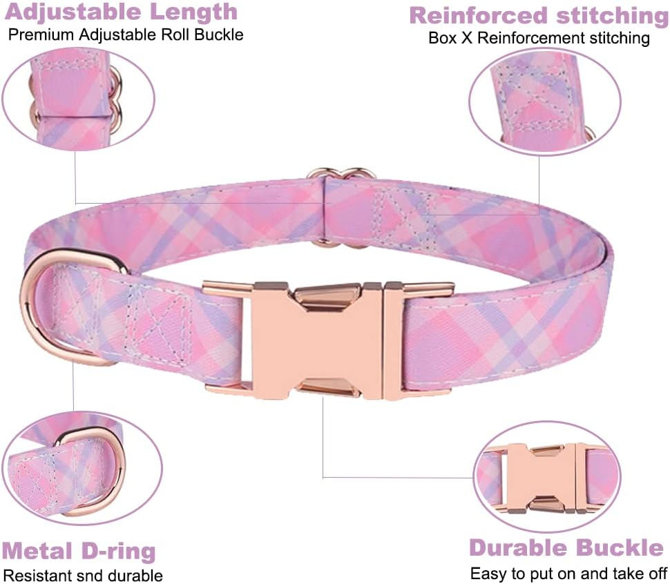 WAPSAT Dog Collar and Cat Collar with Bowtie, Adjustable Bow Tie Dog Collar with Safety Locking Buckle, Soft & Comfy Bowtie Dog Collar for Gift image number 6