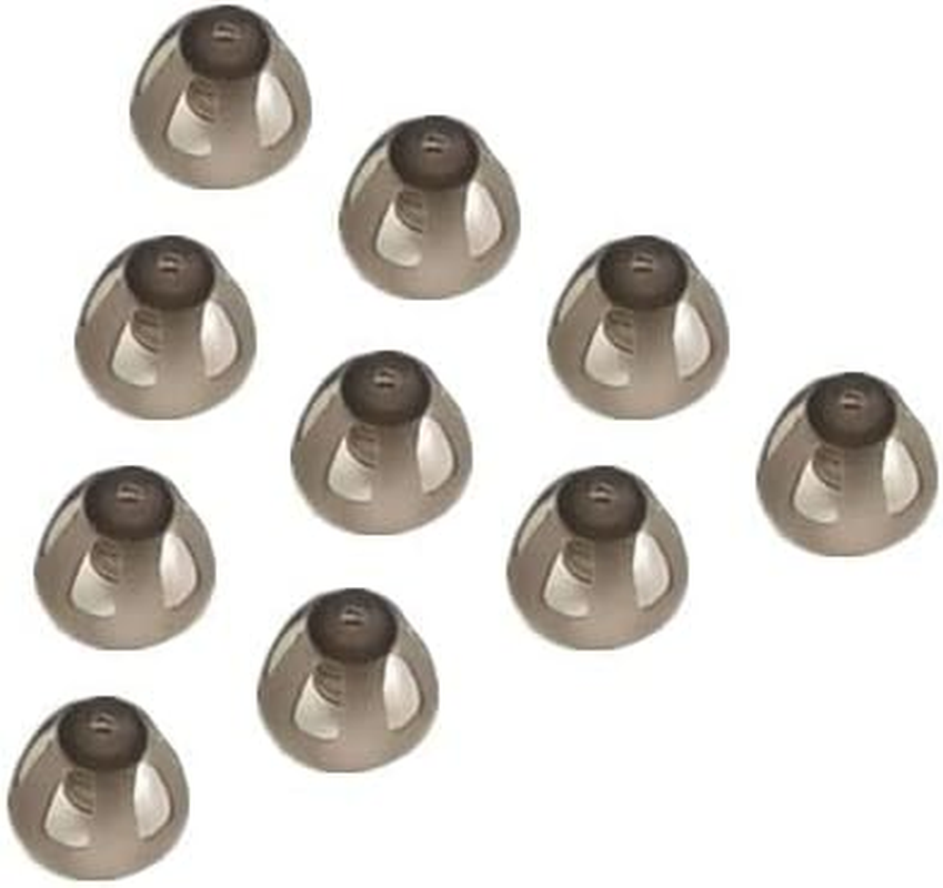 Hearing Aid Domes Smoky Gray Tips Ear Pieces Comfortable for Open Fit BTE Sound Amplifier PSAP Kit Invisible, except for RIC (M * 10) image number 4