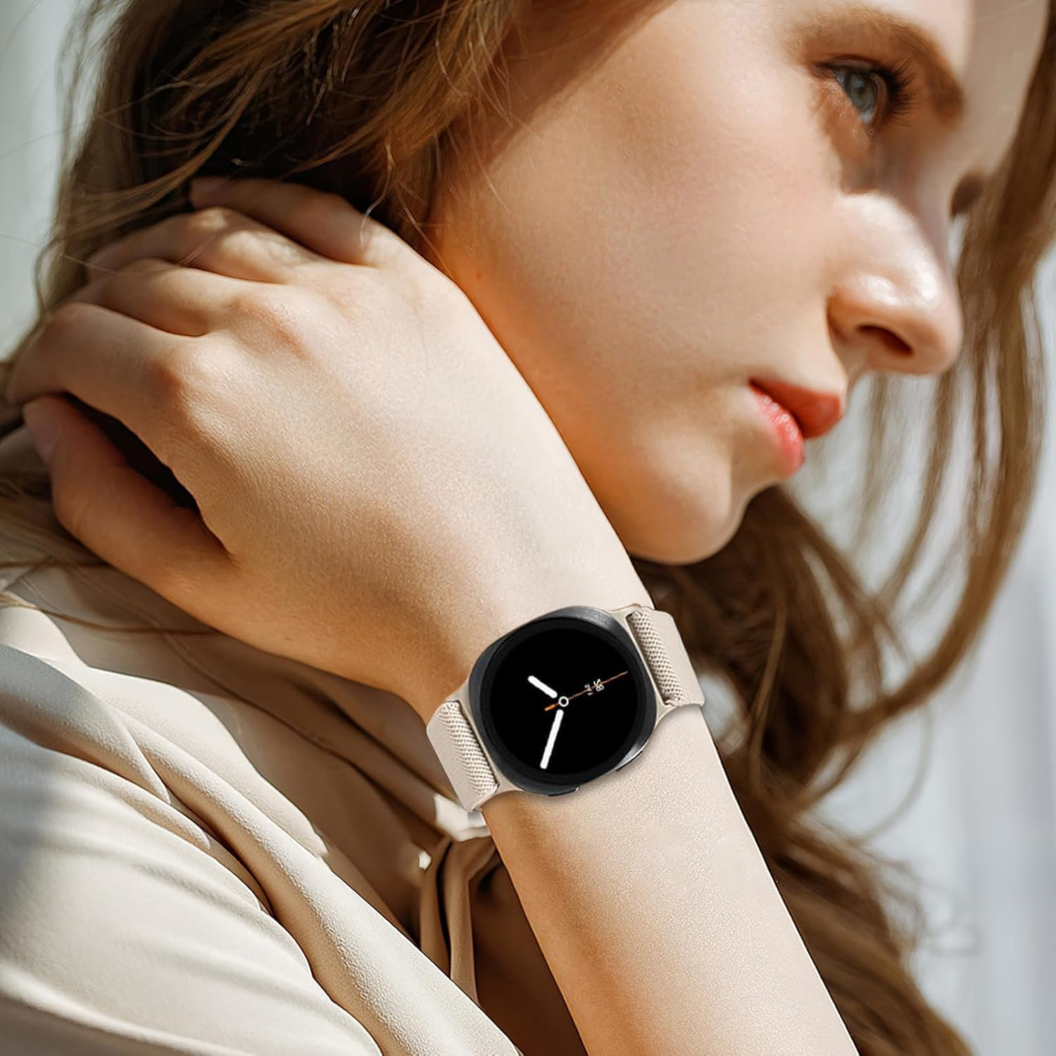 TUCOMO Pack of 6 Elastic Nylon Wristbands Compatible with Samsung Galaxy Watch 8 Strap 40 Mm 44 Mm/8 Classic 46 Mm, Loop Stretchy Replacement Strap for Samsung Galaxy Watch 8 Men Women image number 6