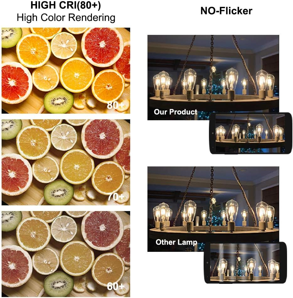 Bonlux ST64 E27 Vintage Filament Dimmable Edison Light Bulbs 8W,ST64 Retro Amber Glass LED Filament Light Warm White 2700K,Edison Style Antique Bulb for Home, Restaurant, Reading Room,Pack of 4 ﻿ image number 4