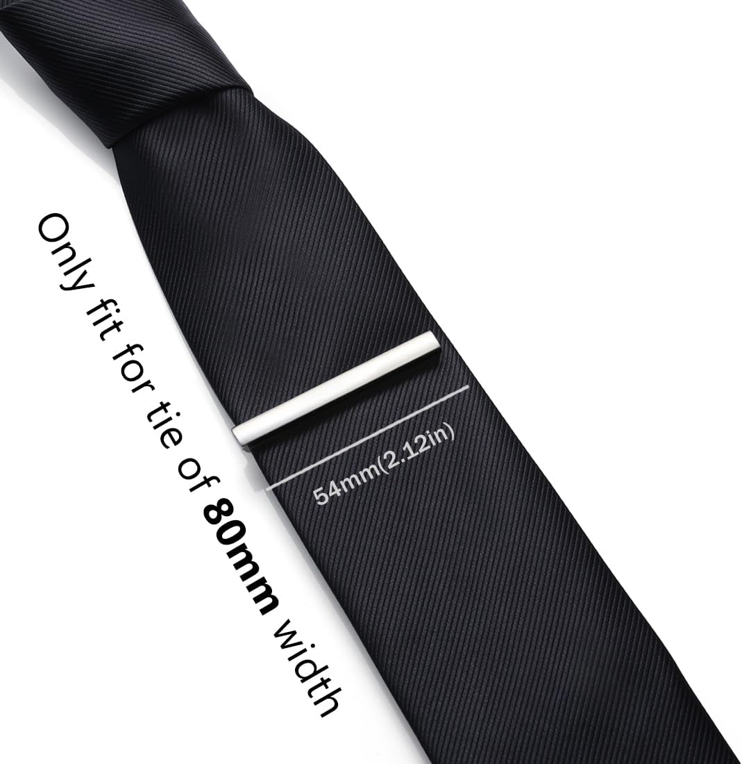 HONEY BEAR 1.97/2.12/2.36Inch Mens Tie Clip Bar - Normal Size for Business Wedding Gift,5/5.4/6Cm image number 6