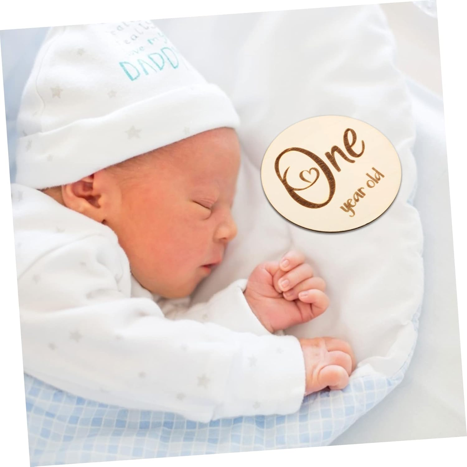 6Pcs Birth Commemorate Cards Milestone Cards Unique Designs for Newborn Boy Girl Milestones image number 2