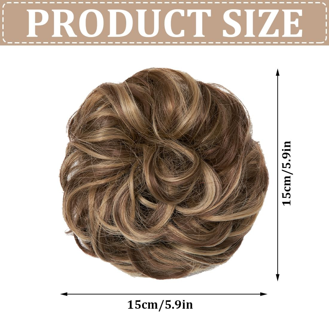 Hairpiece with Elastic Band, Large Bun Hairpiece Hair Scrunchie with Hair Updo Hairstyles, for Women Girls Ponytail (A) image number 4