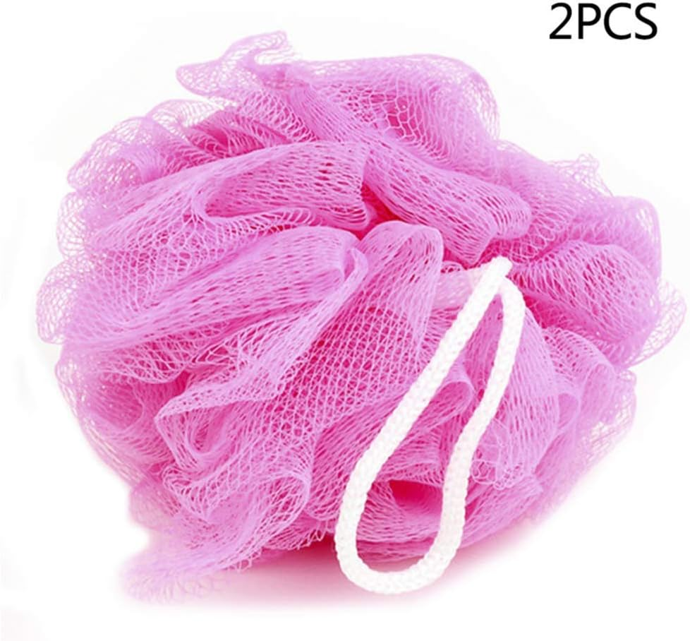 Soft Body Bubbles Sponge Bath Ball Nylon Scrubber Loofah Mesh Net Ball Cleaning Bath Sponge Multi-Color Shower Flower image number 1