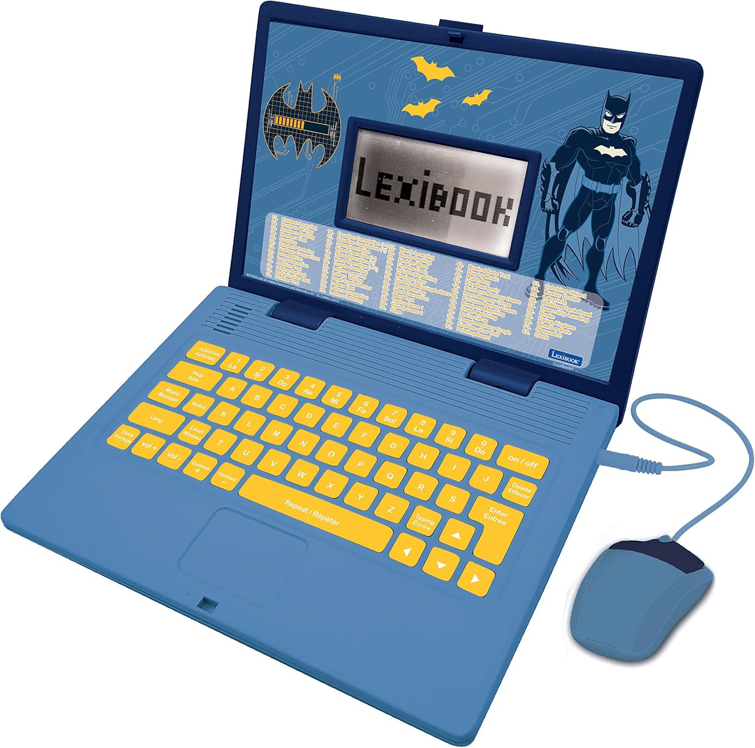 Lexibook, Batman, Bilingual Spanish/English Educational Computer, Toy for Children with 124 Activities, Writing, Maths, Logic, Music Activities and Games, Blue, Jc598Bati2 image number 1