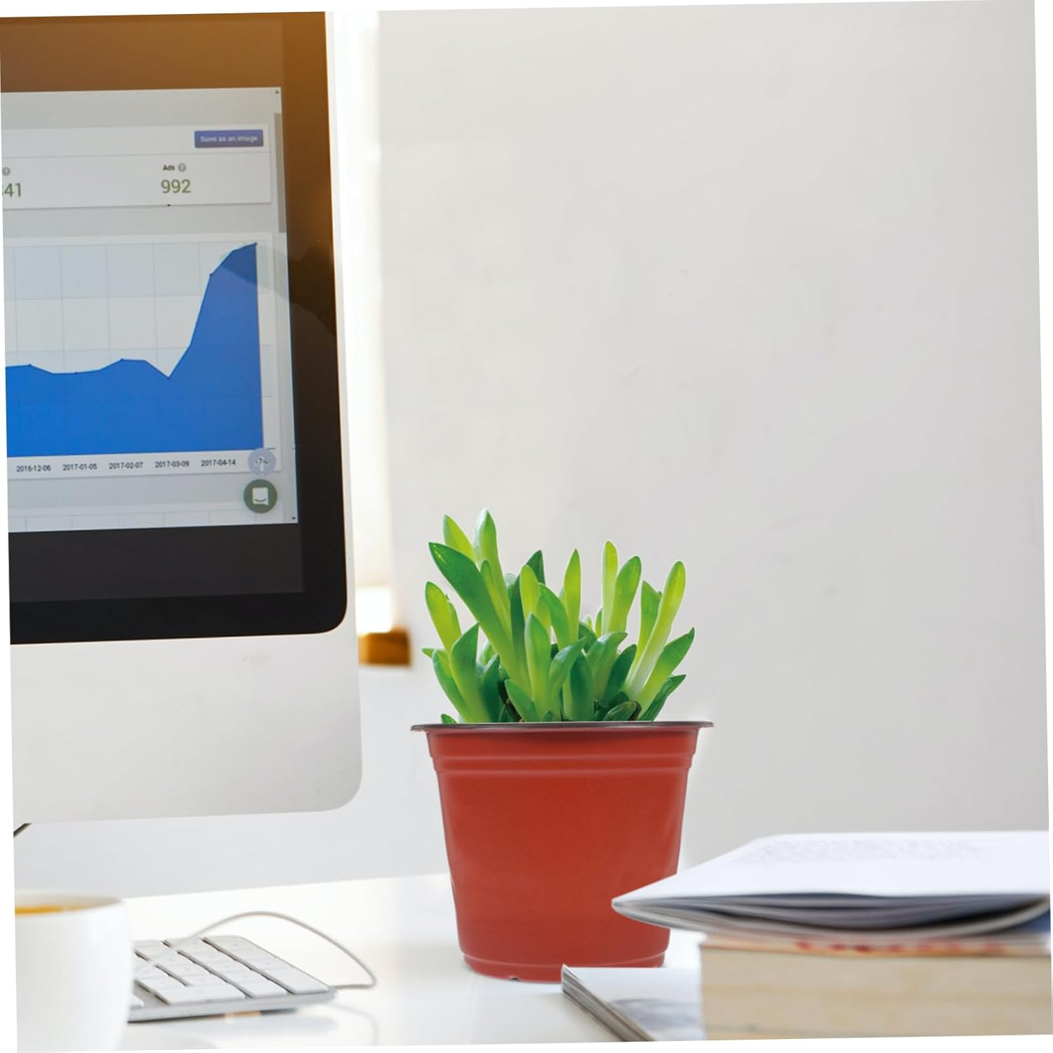 50Pcs Pots Lightweight Reusable Nursery Containers with Drainage Holes for Plants and Greenery for Use image number 5