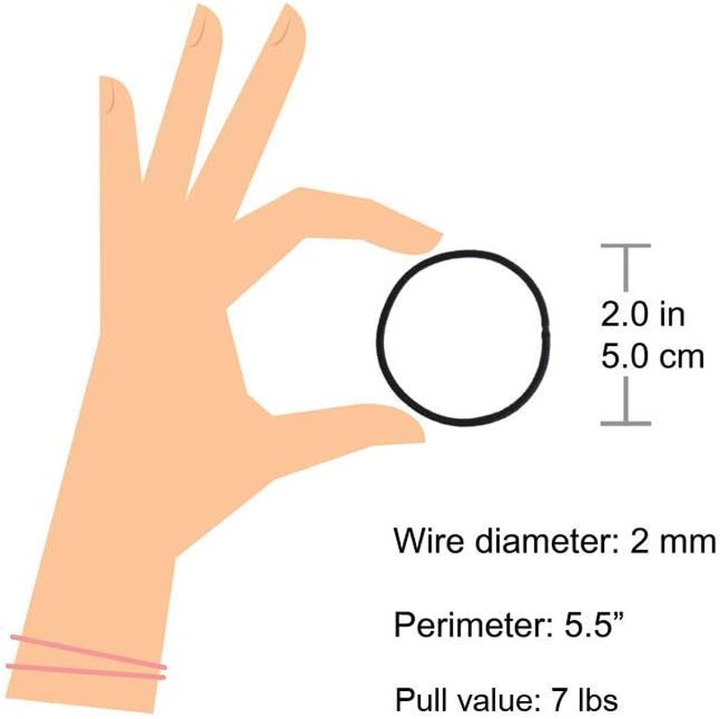 150 Pieces Black Hair Ties for Thick and Curly Hair Ponytail Holders Hair Elastic Band for Women or Men(2Mm) image number 1