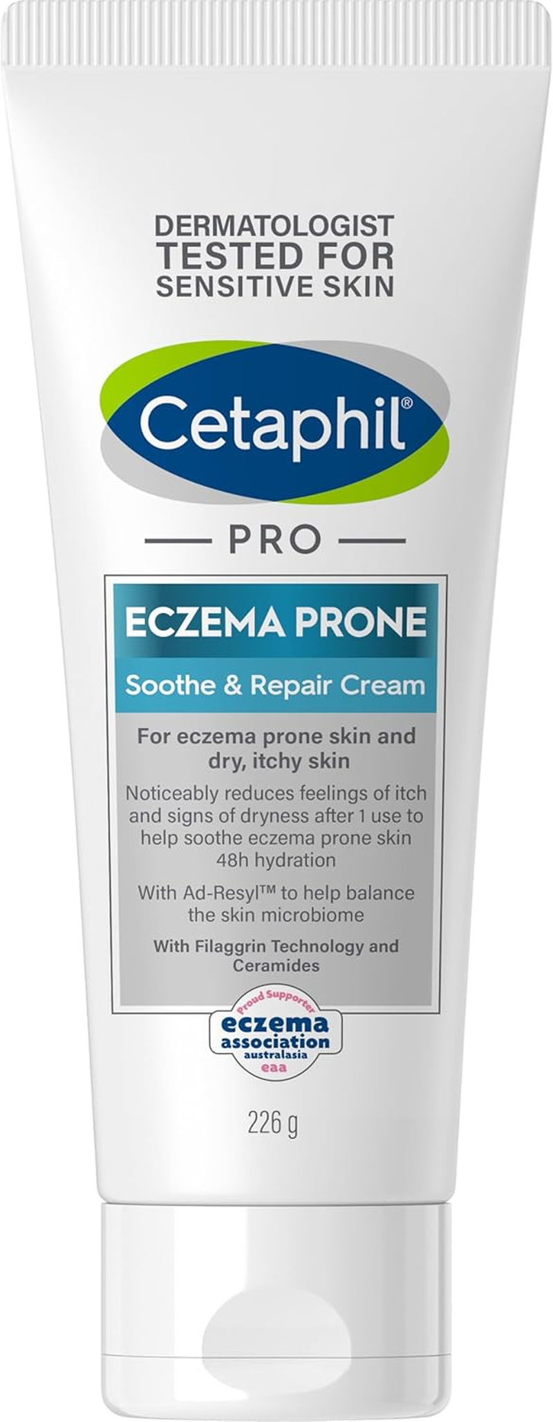 Cetaphil PRO Eczema Prone Soothe & Repair Cream 226G. with Ad-Resyl&trade;, Filaggrin Technology and Ceramides to Help Soothe and Repair Eczema-Prone Skin. Fragrance-Free, Non-Comedogenic, 48H Hydration. Dermatologist Tested for Sensitive Skin. image number 3