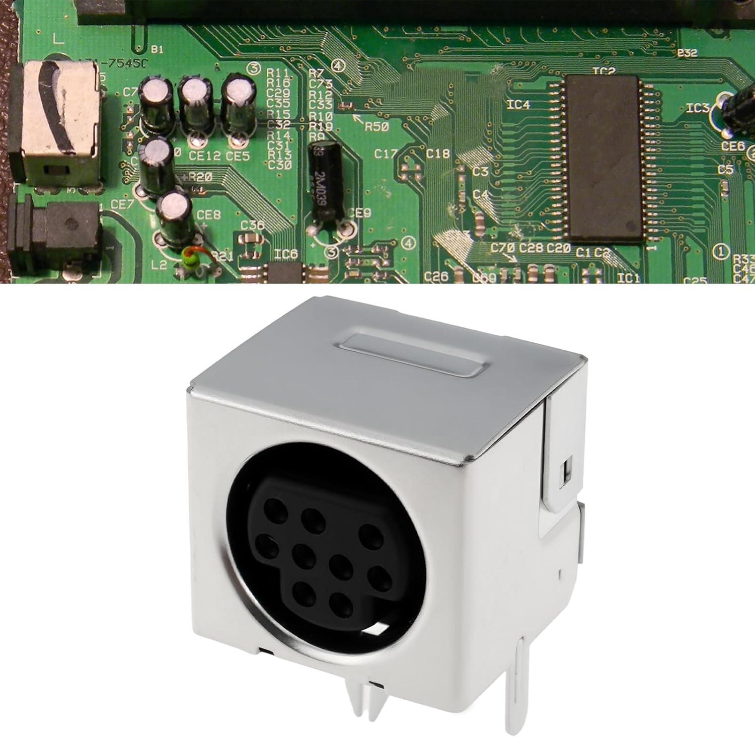 OTOTEC 4Pcs 9 Pin Mini DIN Socket Connector Compatible with Sega Mega Drive 2 image number 3