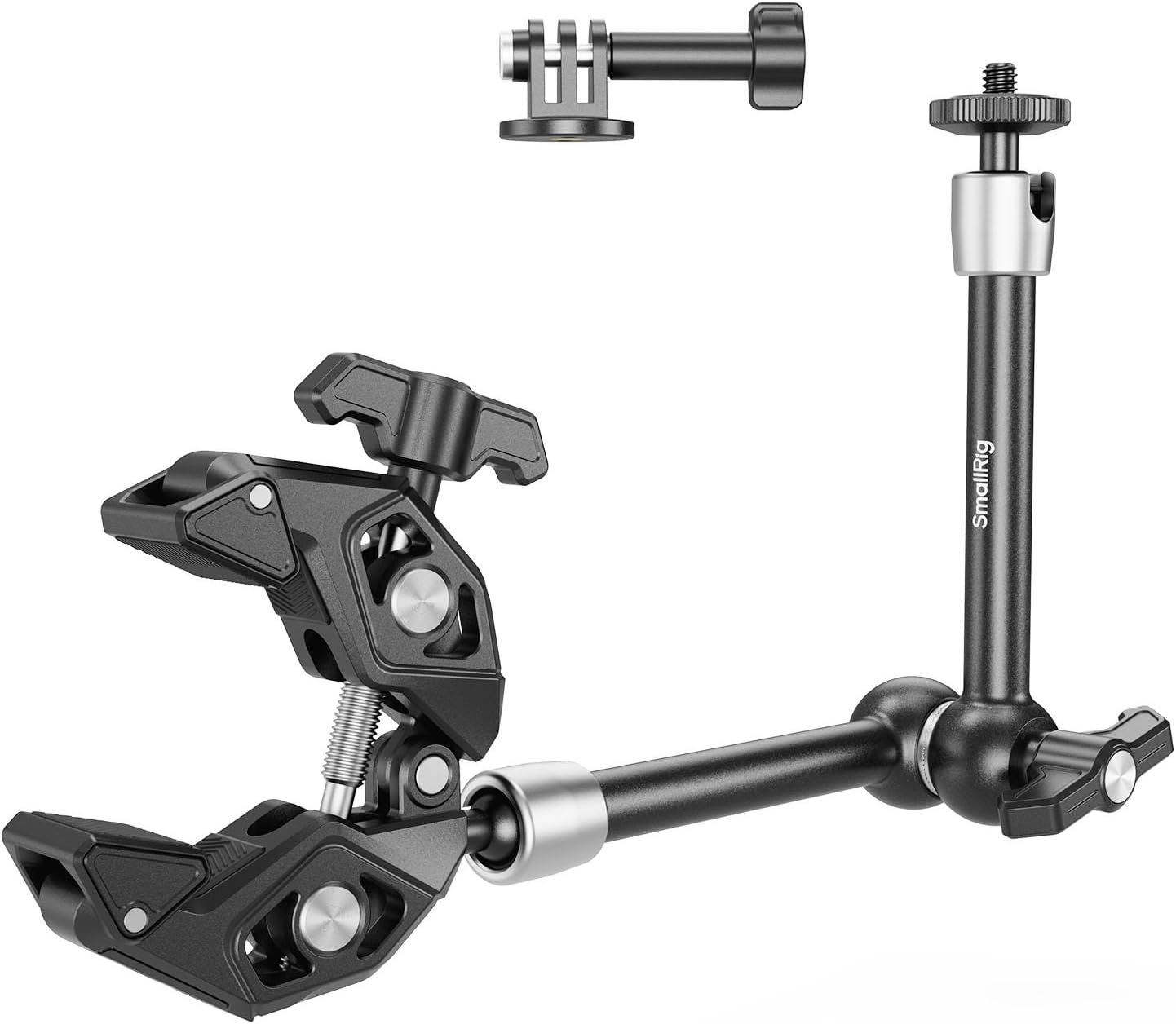 SMALLRIG Magic Arm Clamp Kit, Camera Mount Articulating Friction Arm W Super Clamp, W 1/4"-20 Screw and Thread Hole, for Camera, Light, Monitor, Webcam or Action Camera &le;1.5Kg, for Table, Tube 4454 image number 2