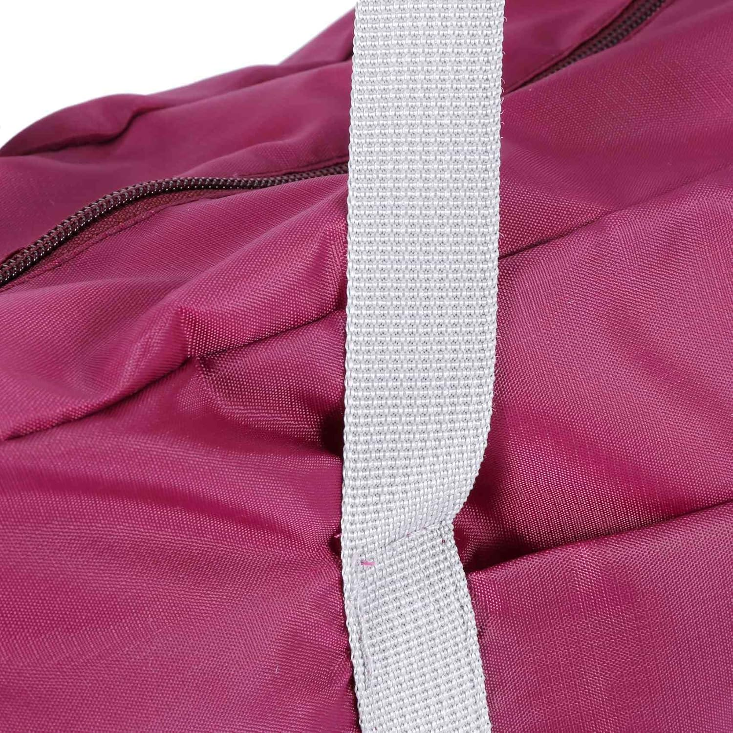 2X Capacity Casual Folding Waterproof Luggage Storage Bags Suitcase Handbag Tote Bag Burgundy image number 3