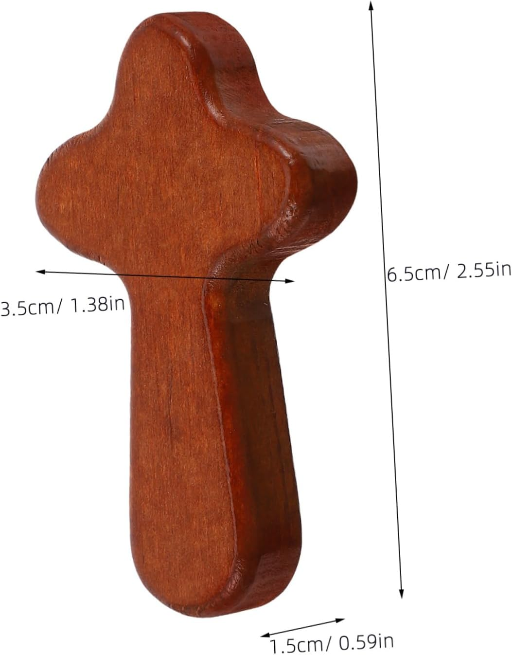 FUTUREORYY 3Pcs Small Hand Held Wooden Cross Portable Pocket Prayer Crosses for Comfort and Peace for Baptism First Communion Mother Day