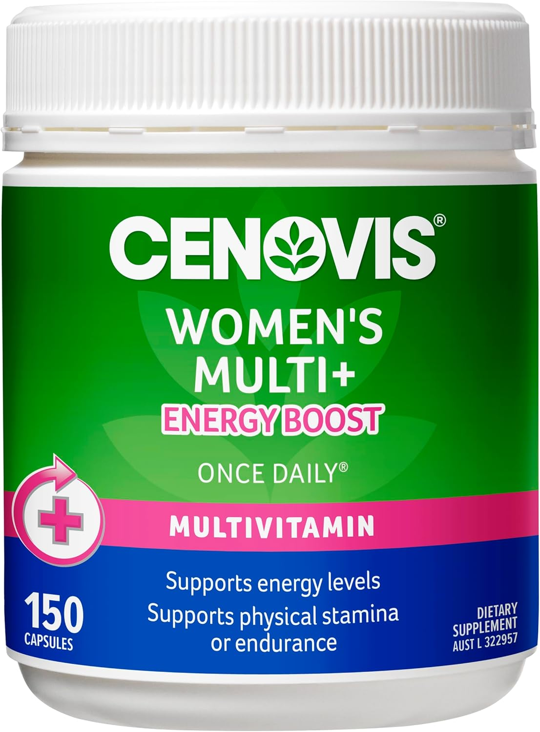 Cenovis Women'S Multi + Energy Boost Capsules 150 Daily Multivitamin Supports Energy Levels, Physical Stamina, Nervous System Function, Bone and Teeth Health, Maintains Healthy Immune System Function image number 2