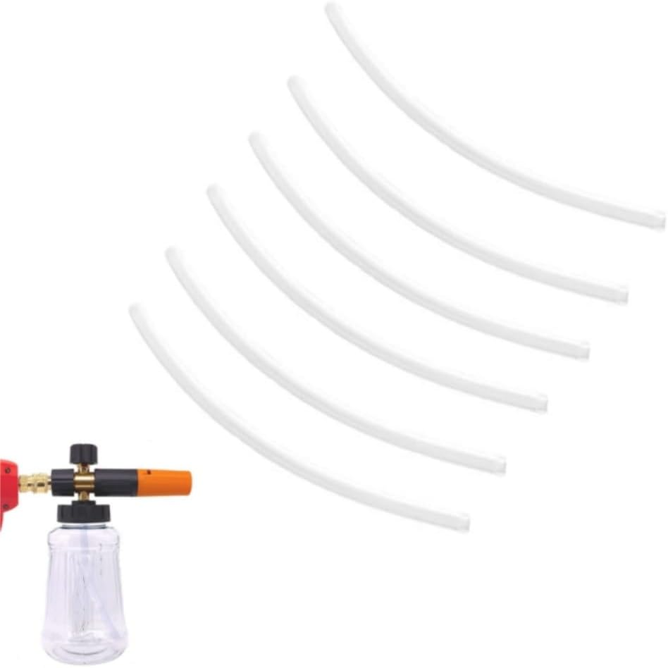 6 Pack Foam Cannon Straw Replacement,Rubber Hose,Blaster Dip Tube Parts for Pressure Washer Foam Gun,Car Wash Snow Foam Cannon Lance,Car Foam Sprayer Soap Cannon image number 5