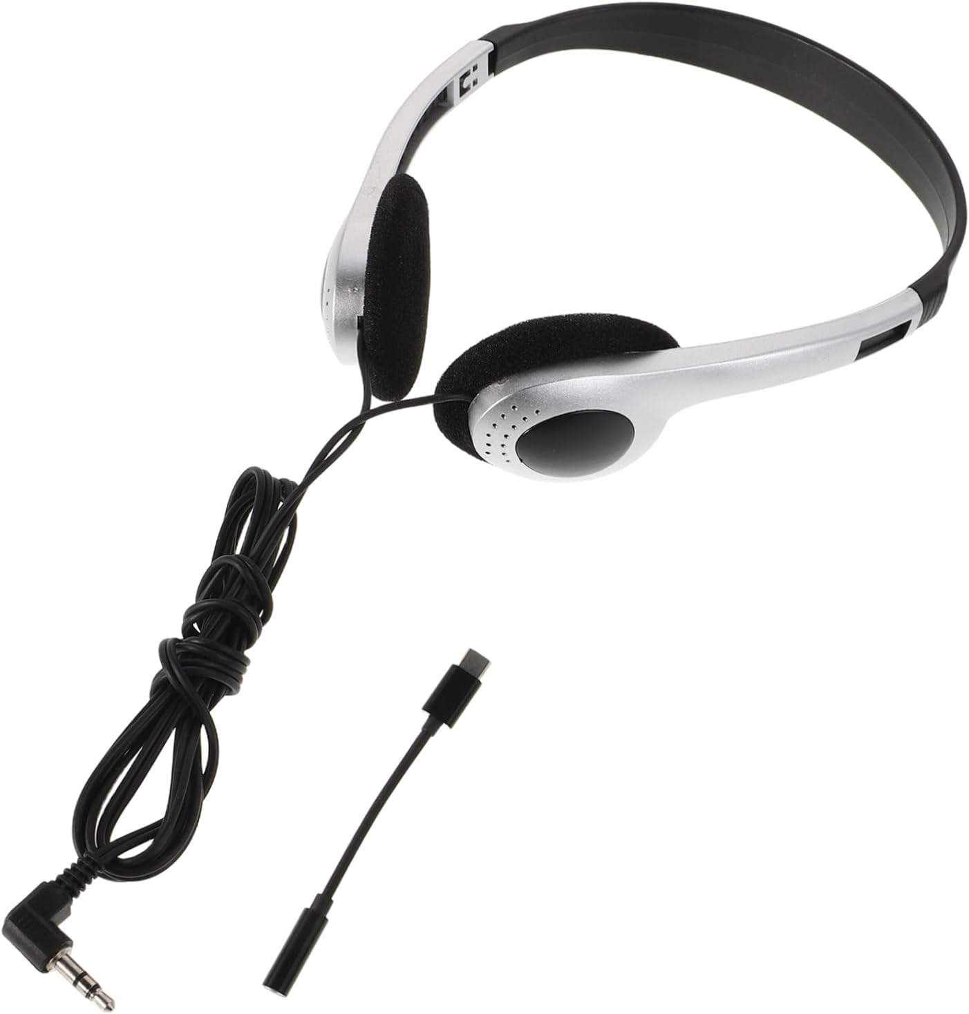 COHEALI Retro Wired Ear Headphones for Women and Lightweight Design Type C Adapter Comfortable Ergonomic Fit for School Library Travel Compatible with Computers Phones Tablets image number 3