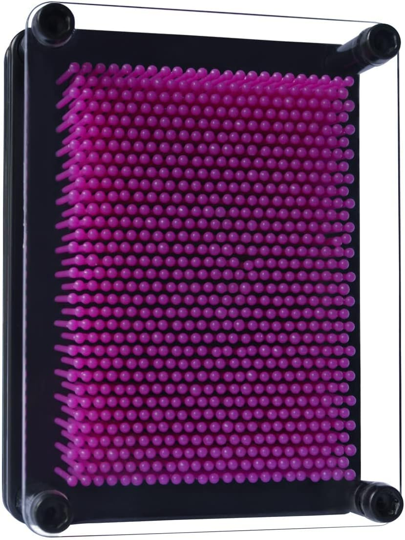 Foreverkeyu 3D Pin Art Toy Rainbow Pin Art Sensory Fidget Board Game Toy Pin Impression Toy Sculpture Toys Hand Pin Toy Gift for Kids, Girls, Boys, Adults(5*3.75In)