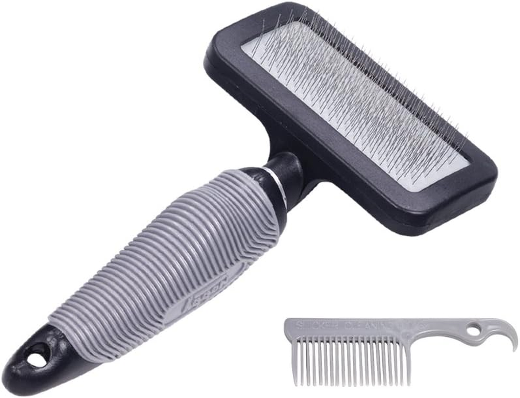 Nobby Starline Professional Grooming Range Slicker Brush with Cleaning Comb for Dog/ Cat, Small