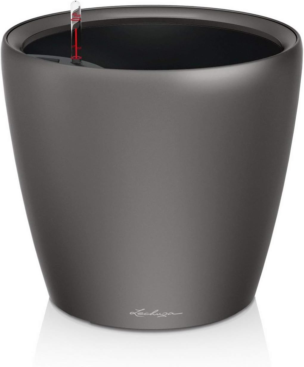 Lechuza Classico LS 50 Self Watering Plant Pot, Charcoal Metallic, 49.5 Width X 46.5 Cm Height image number 3