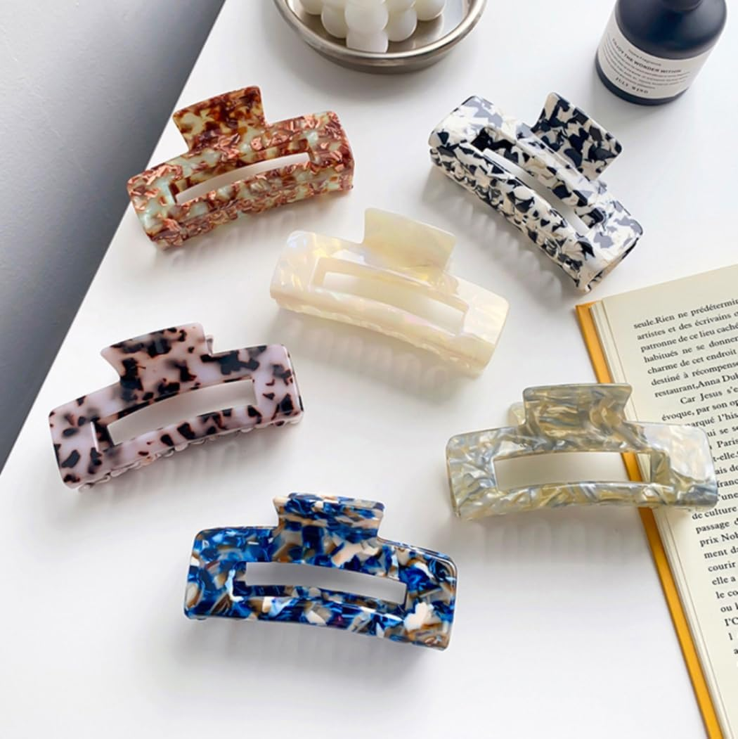 Wambere 1 X Women'S Hair Clips, Large Acetate Hair Claw Clip, Hair Clips for Thick Hair, Non-Slip Hair, Jaw Clips, Headwear, Hair Accessories, Hair Styling Accessories for Women, Girls, Beige image number 6