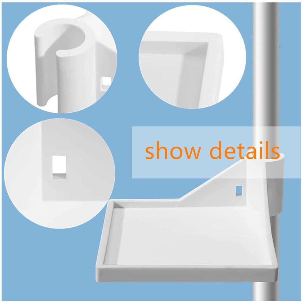 16 Mm Grow Tent Corner Shelf, 4 PCS Grow Tent Accessories,Grow Tent Corner Frame Tent Shelves,White Grow Tent Shelves for Place the Hygrometer Camera and Planting Equipment image number 2