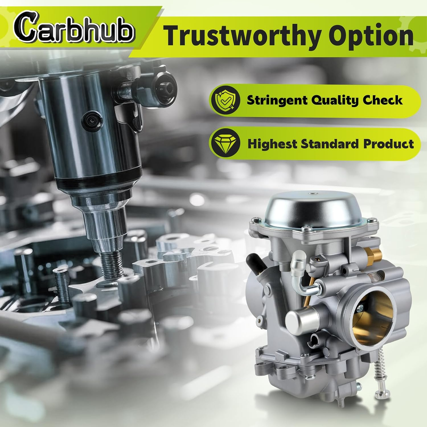 Carbhub Carburetor for Polaris Sportsman 400 HO Carburetor 4WD ATV Quad Carb 2001-2014, Polaris Sportsman 400 HO Carburetor image number 1