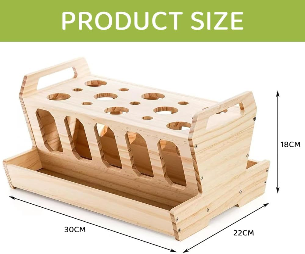 Wooden Rabbit Hay Feeder &ndash; Small Animal Food Holder, Less Waste Hay Rack for Guinea Pig, Bunny, Chinchilla & Other Small Pets image number 1