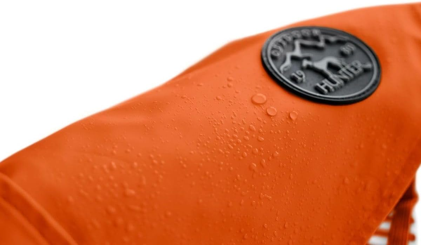 Hunter Milford Dog Raincoat, Colour: Orange, Ergonomic Fit for Optimal Protection, Individually Adjustable, Zip for Harness Carrier, Easy to Clean & Washable at 30 &deg;C, Size: 50 image number 5