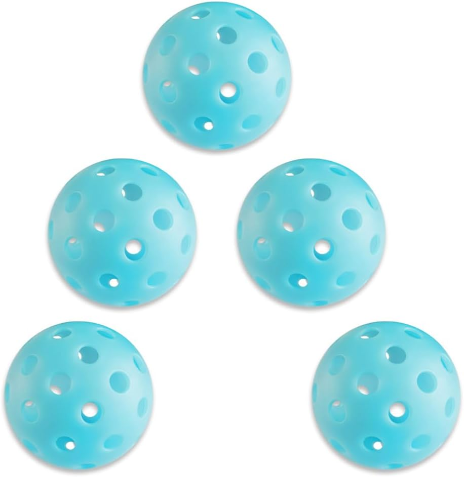 5 Pack Pickleballs Indoor Outdoor 74Mm Luminous Pickle Balls