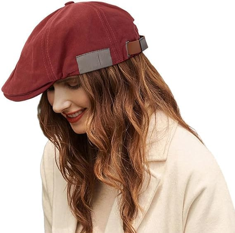 NLIADVY Retro Vintage Street Beret Cap, Fashion Adjustable Beret for Men and Women for Street Wear image number 2