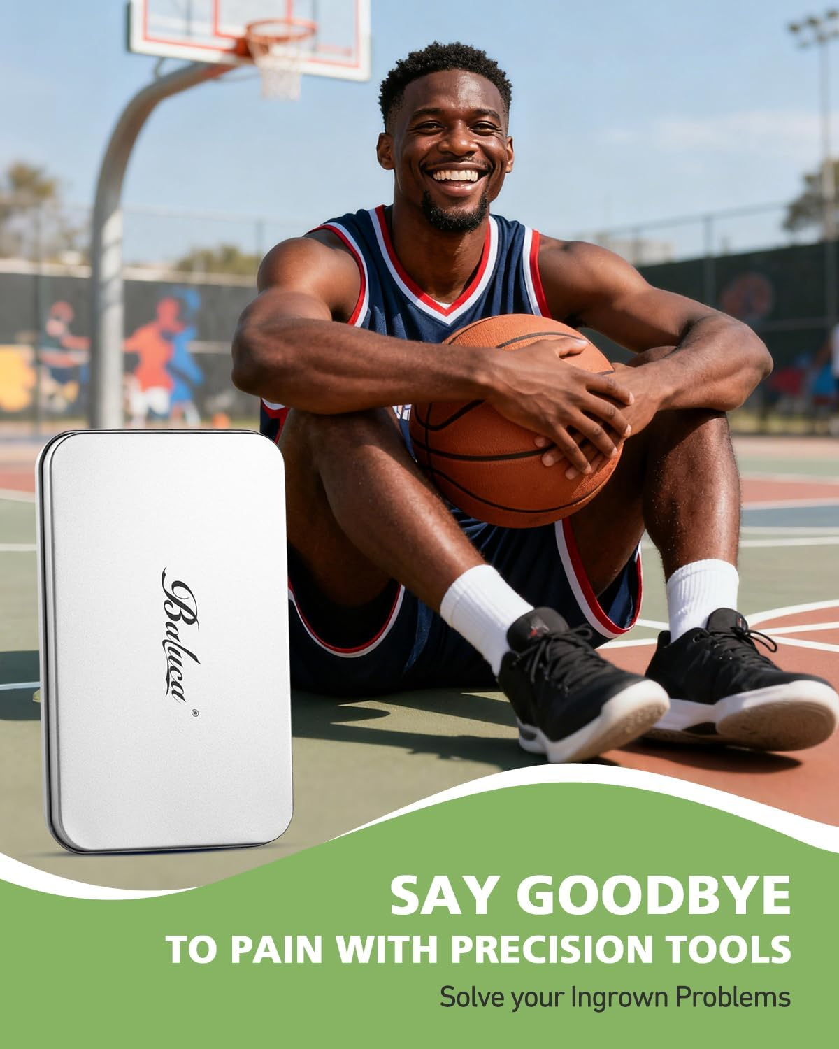 BALUCA 7-Piece Ingrown Toenail Removal Kit &ndash; Professional Stainless Steel Toenail Cleaner Tool & Ingrown Toenail File for Pain-Free At-Home Pedicure & Nail Correction image number 1