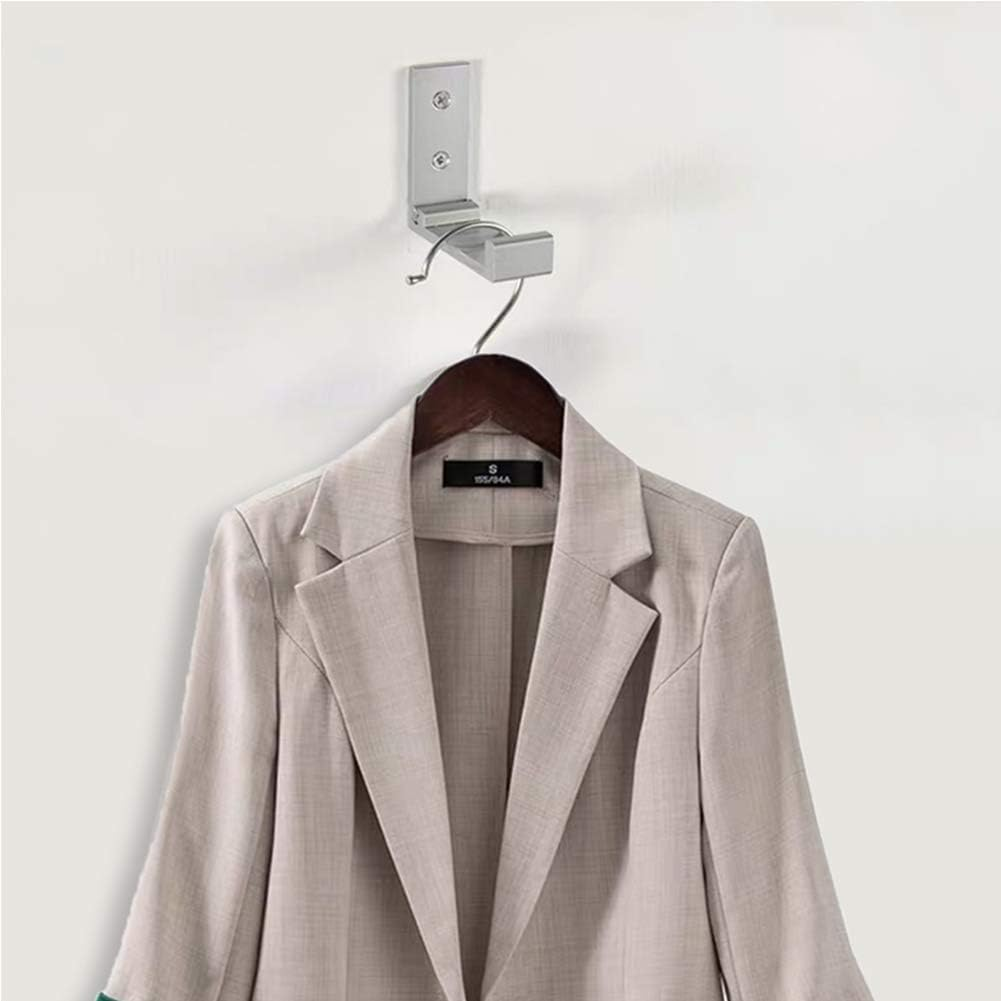 Folding Coat Hooks, 10Pcs Wall Hooks for Hanging Coat Towel Hooks Hardware Heavy Duty Aluminum Alloy Headphone Holder Hooks No Rust Wall Mounted with Screws for Bags Fitness Equipment (10Pcs-Silvery) - 10Pcs-Black image number 6