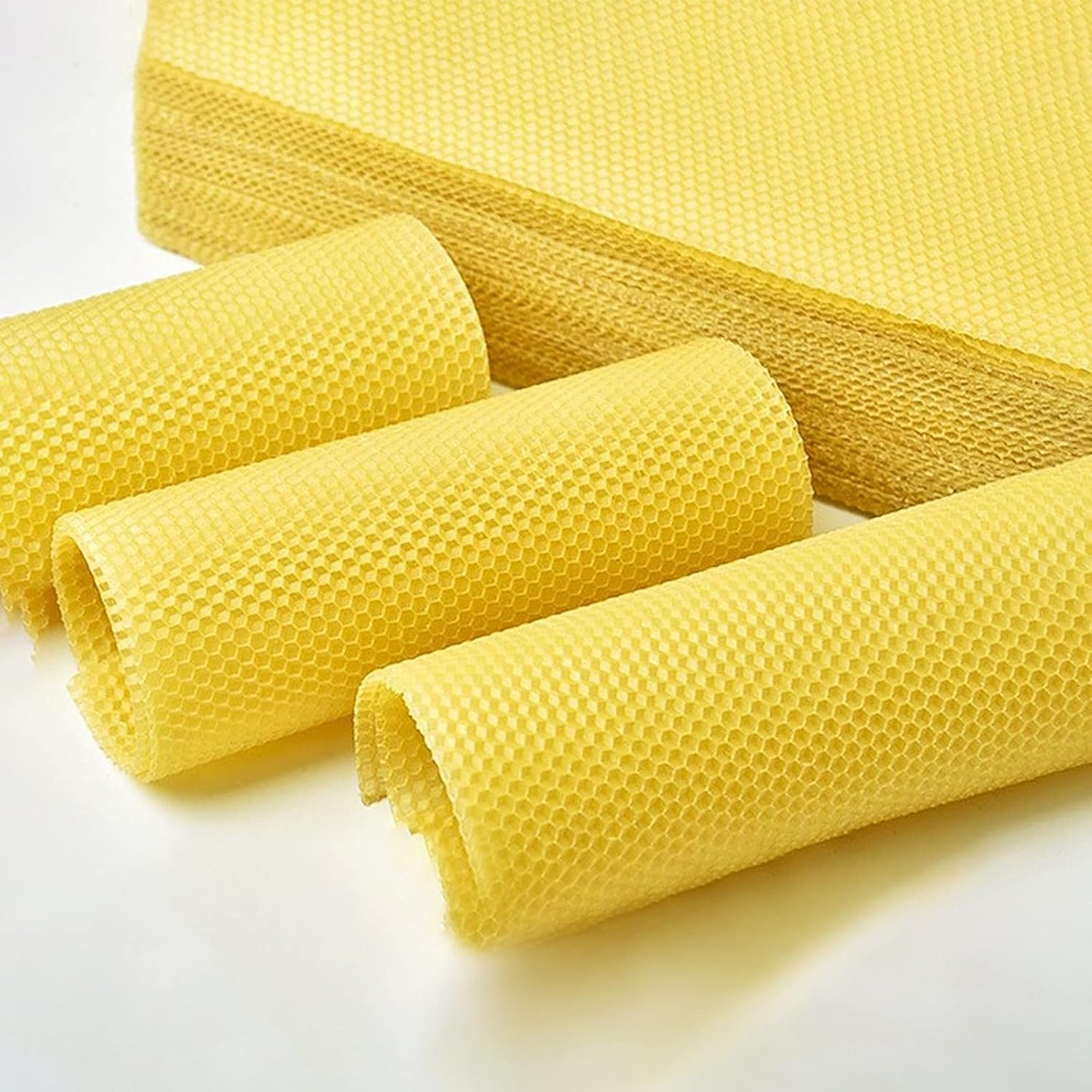 Beekeeper Supplies, 10PCS Bee Honey Sheets Beeswax Sheets Beehive Foundation Honeycomb Honey Frame Portable Wild Bee Beekeeper Tool for Beekeeper Supplies Hive Tool Candle Making image number 3
