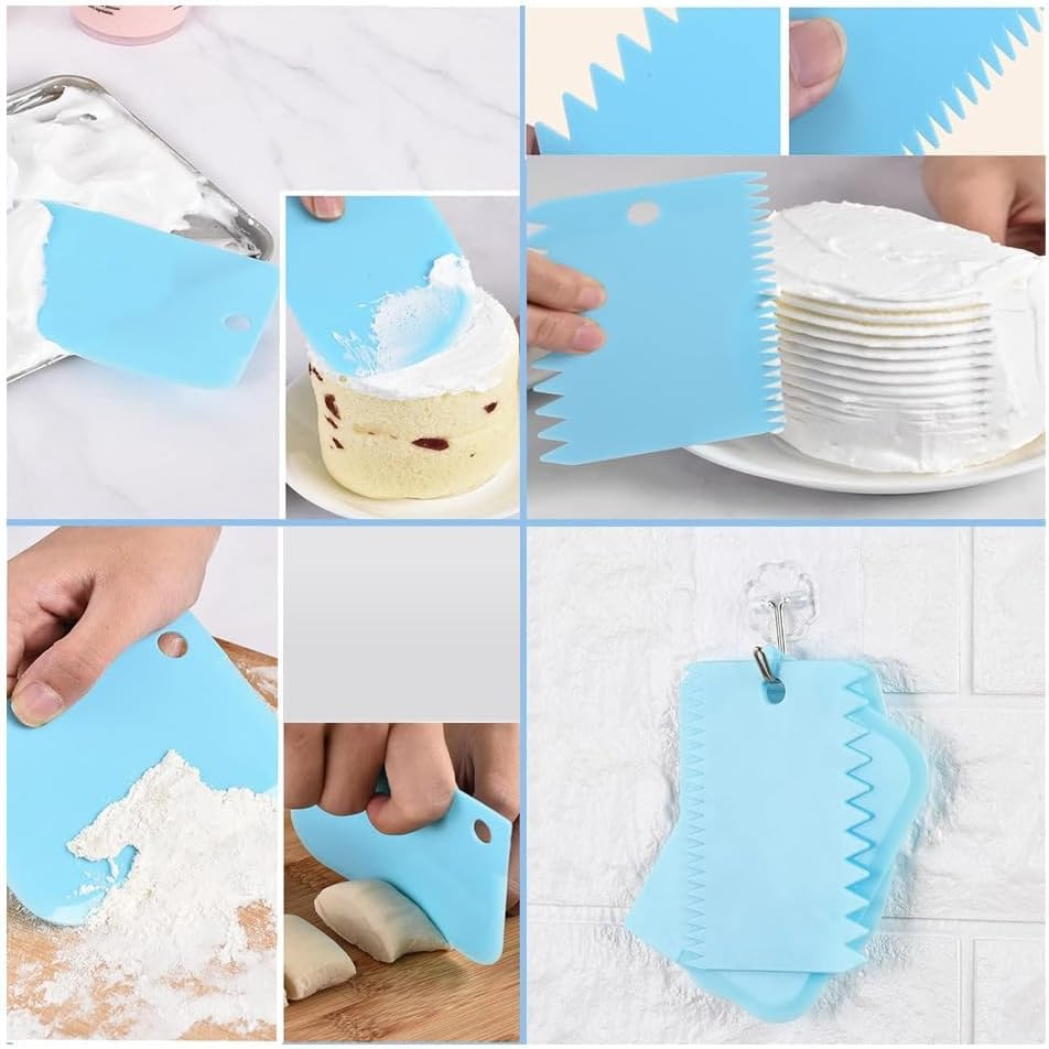 Piping Bags and Tips Set - Cupcakes Cake Decorating,Kit Baking Supplies,Stainless Steel Icing Cake Frosting Piping Tips with Reusable& Disposable Pastry Bags (125PCS) image number 2