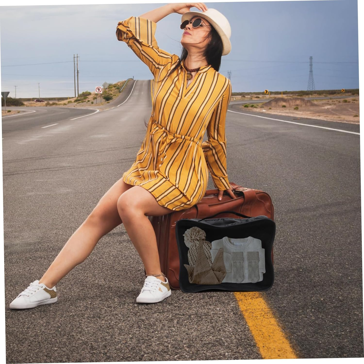 WATIIFUFU 7Pcs Travel Packing Cubes for Suitcases Luggage Organizer Bags Travel Essentials Suitcase Luggage Cosmetic Bag image number 2