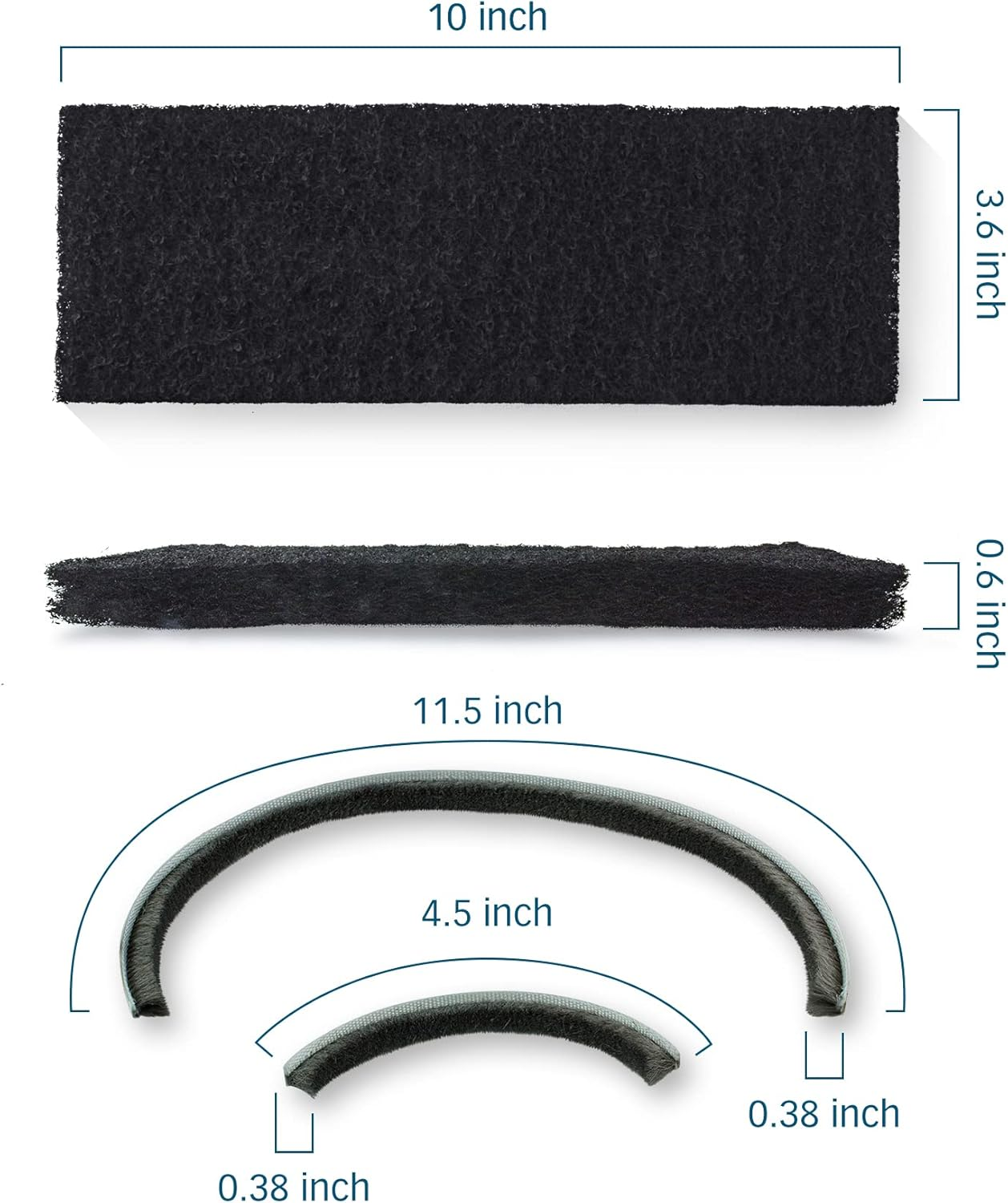 PET STANDARD Replacement Carbon Filters & 1 Replacement Seal Strip Set Compatible with Litter-Robot 3&reg; Self-Cleaning Cat Litter Box, Pack of 10 image number 4