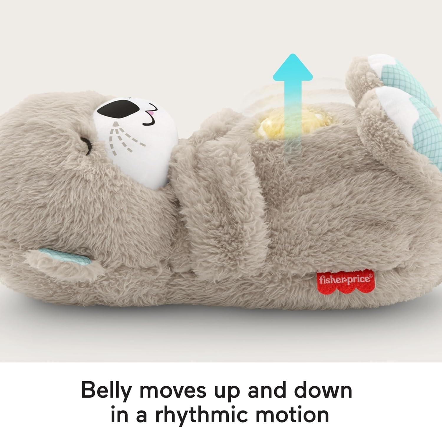Fisher-Price Soothe 'N Snuggle Otter, Portable Plush Baby Toy with Music, Sounds, Lights and Breathing Motion image number 3
