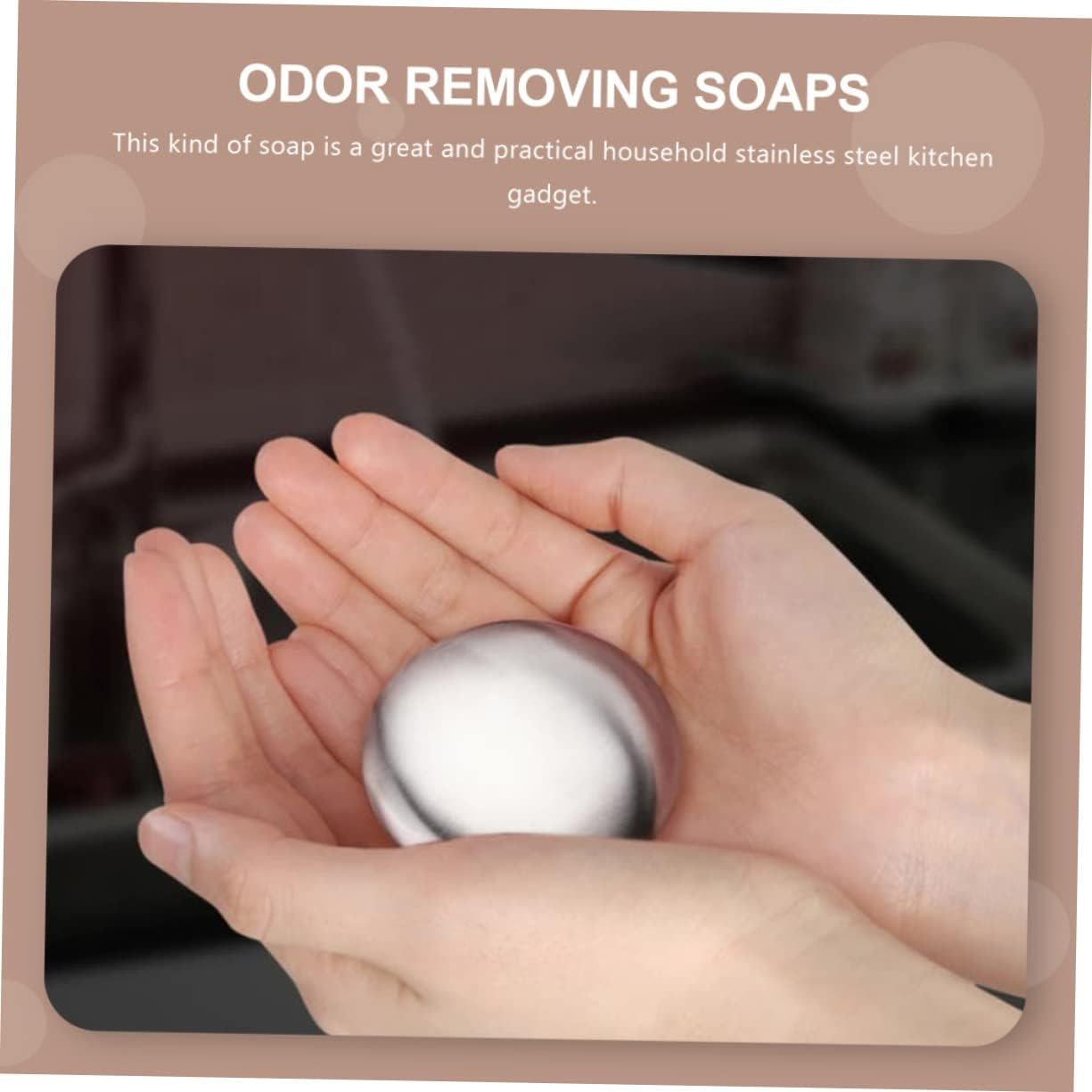 LIFKICH Metallic Soap Bar for Odor Removal Stainless Steel Fridge Smell Absorber Hand Wash Odor Dishwasher Friendly image number 4