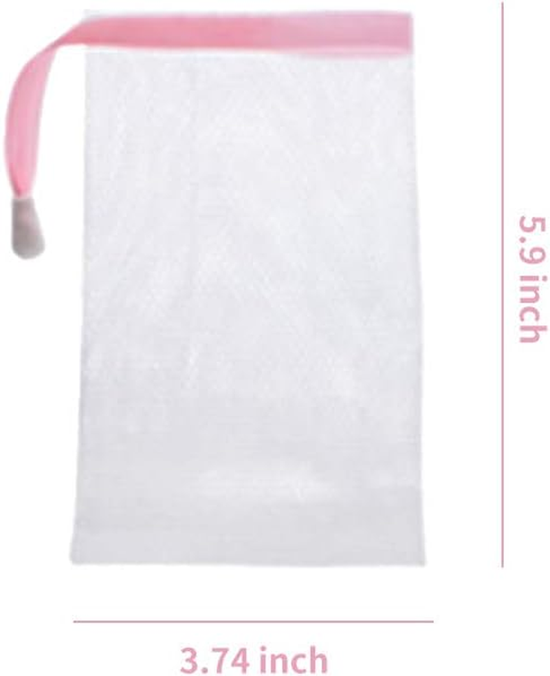 Andiker Soap Bag Soft for Shower,7 Pcs Mesh Soap Pouch Saver with Drawstring for Foaming and Drying,Hangable (7PCS) image number 4
