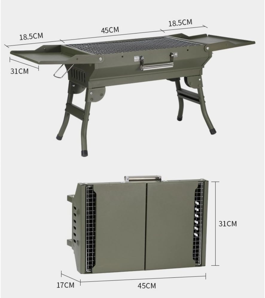 Charcoal Grills,Folded Patio Camping Barbecue Grill,Bbq Barbecue Stove Carbon Grill Barbecue Utensils for Garden Backyard Party Picnic Camping Outdoor Cooking,Portable Foldable Barbecue Charcoal Grill image number 5