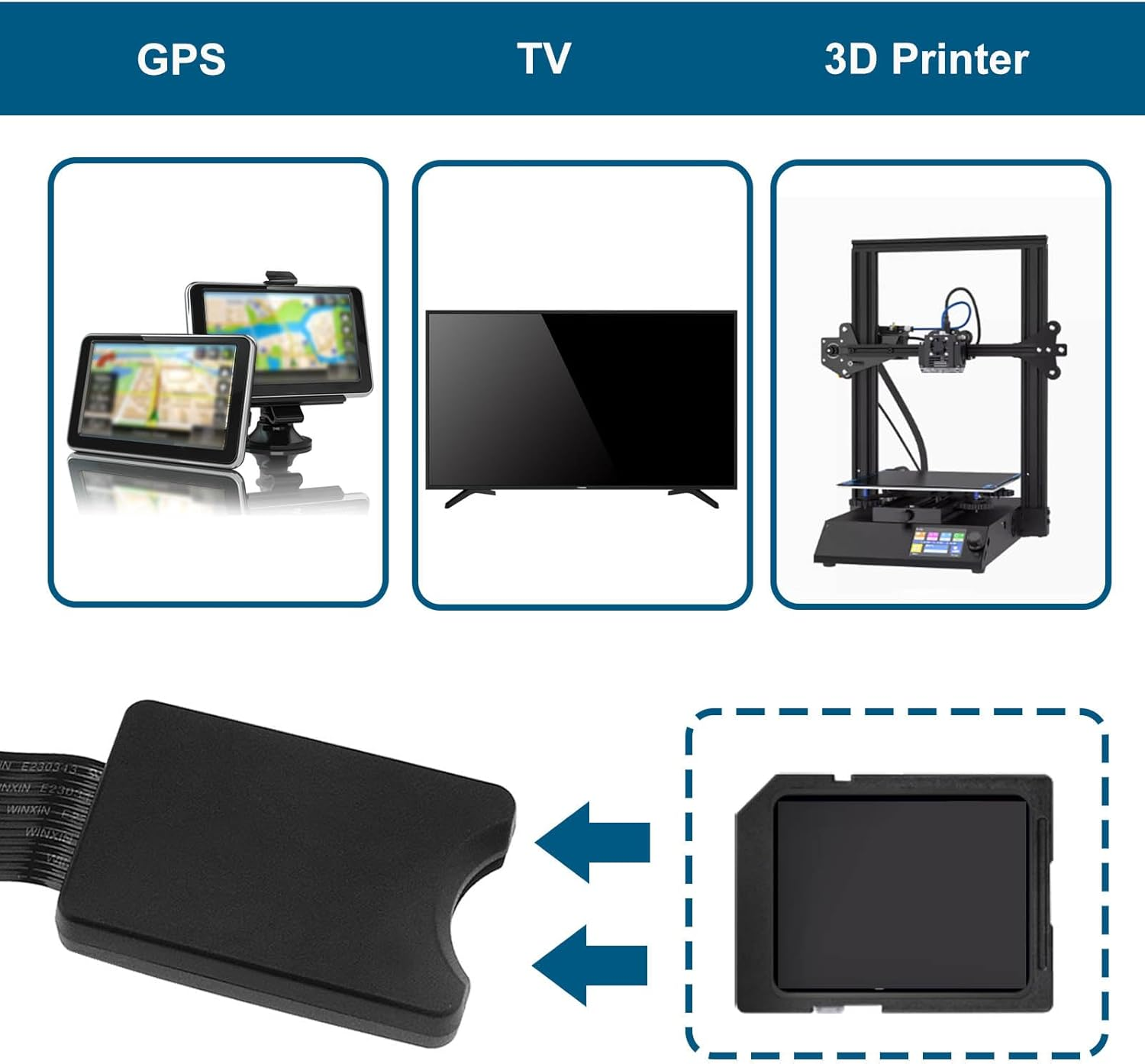 Ecsing 2Pcs Extension Cable of Micro SD to SD Card Extend SD Storage Quick Connectivity 32GB Card Stable Efficient Data Transfer Compatible with Sandisk Anet Ender 3D Printers (15Cm) image number 3